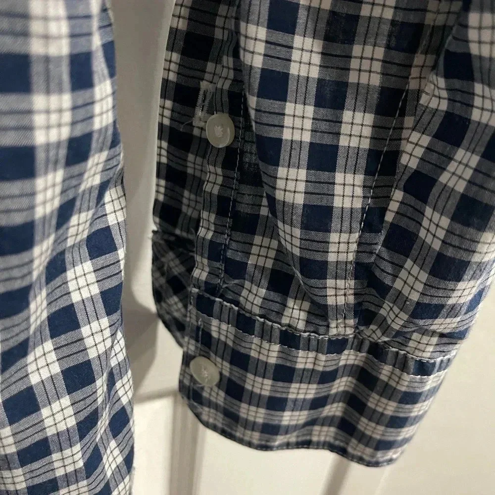 Banana Republic Plaid Long Sleeve Button Down Soft Wash Top XS
